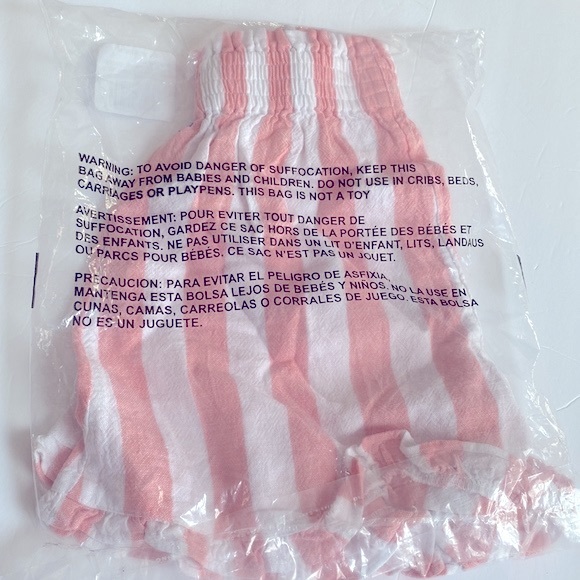 ABOUND Stripe Print Ruffle Linen Blend Shorts In Pink- White, Size XXS, NWT - Picture 5 of 5